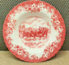 Ancienne Assiette Creuse Johnson Brothers England Coaching Scenes Chevaux Rouge