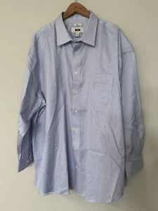 Joseph Abboud Button Down Hemd blau kariert bügelfrei Classic Fit: 20 34/35 (3X) - Bild 1 von 7