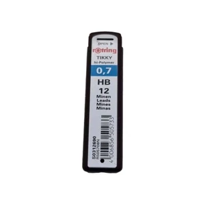 rOtring Pencil Lead, 0.7 mm HB, Tube of 12, TIKKY hi-Polymer S0312690 R505708N - Picture 1 of 7