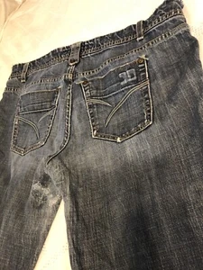 Joes Blue Distressed Destroyed Frayed Women’s / Unisex Jeans Sz 32 X 33 - Picture 1 of 12