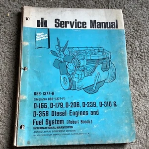 Manuale di servizio riparazione motore diesel IH International D-156,D-179, D-206 e altri - Foto 1 di 10