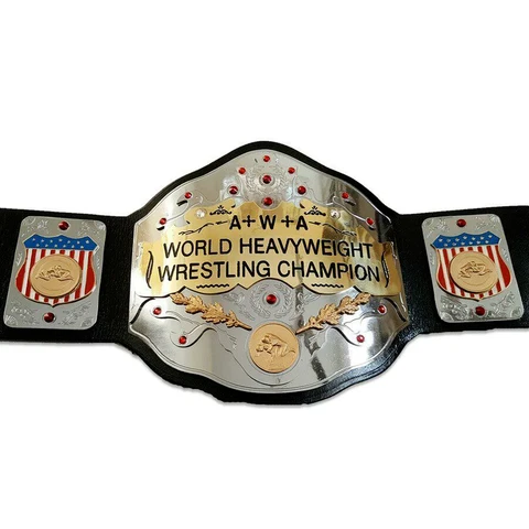 New Custom AWA World Heavyweight Wrestling Champion Title Belt Adult size 2MM Cover