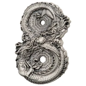 Figura de plata Chad 2024 15.000 francos 3 oz 8 dragón antiguo HR - Imagen 1 de 2