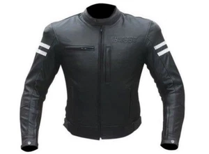 Giacca Da Moto Pelle Vintage Protezioni Regolabile TG S M L XL XXL 3XL 54 56 58  - Imagen 1 de 4