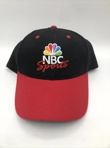 Vintage NBC Black & Red Sports SnapBack Adult Hat Cap Script Logo - Picture 1 of 7