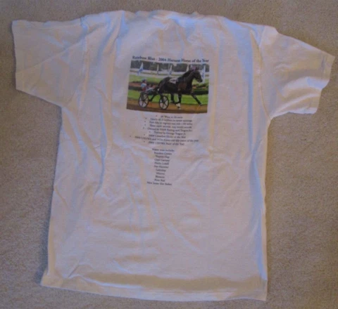 Harness Racing Rainbow Blue Fruit Of The Loom Dover Downs Promo T Shirt Cover