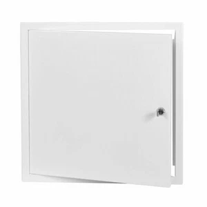 Panel de acceso de metal blanco 400 mm x 400 mm con cerradura / llaves solapa de puerta de inspección - Imagen 1 de 2
