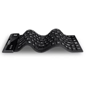 Adesso AKB-212UB Antimicrobial Waterproof Flex Keyboard (Mini Size) - Black - Picture 1 of 2