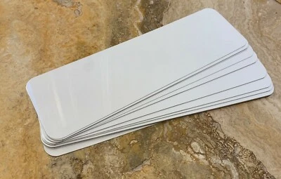 HAWKINSDYESUBLIMATIONPRODUCTS 3" X 10" Mini Street Sign - WHITE ALUMINUM SUBLIMATION BLANKS - NEW - 20 pieces