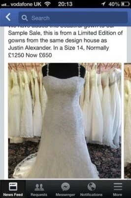 ivory wedding dress size 14 - Image 1 of 4