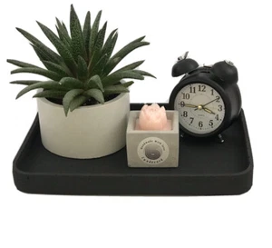 Large Vanity Tray Trays Dish Plates Geometric Matt Black Gift Handmade Luxdecor6 - Picture 1 of 6