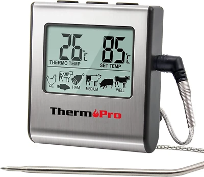 ThermoPro TP16 Digitales Bratenthermometer Ofenthermometer Fleischthermometer - Bild 1 von 4
