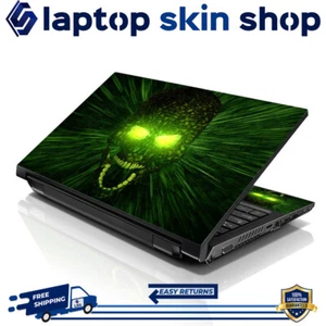 Laptop Skin Sticker Notebook Decal Green Monster for Dell Apple Asus HP 13"-16" - Picture 1 of 5