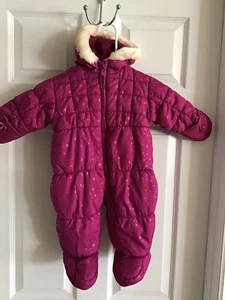 Girl's London Fog Snowsuit 3-6 months Purple Pink INFANT - Picture 1 of 6