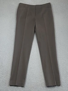 EILEEN FISHER Pants Size M Brown Organic Cotton Straight Leg Stretch Coastal EXC - Picture 1 of 7