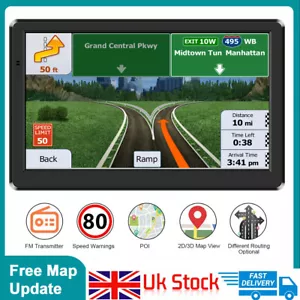 7'' Car Truck Sat Nav GPS Navigation 8GB Free Lifetime UK&EU Maps Touch Screen - Picture 1 of 23
