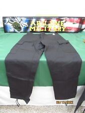 ROTHCO MILITARY BLACK CARGO PANTS SMALL LONG WAIST 27" UP TO 31" 100% COTTON