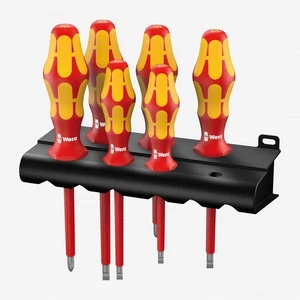 Wera 006145 VDE Insulated Slotted/Phillips Screwdriver Set + Rack - Bild 1 von 1