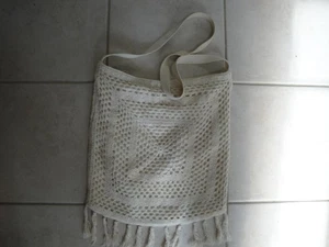 Nice Hippie Type White Macrame Women's Shoulder Bag ! - Picture 1 of 7