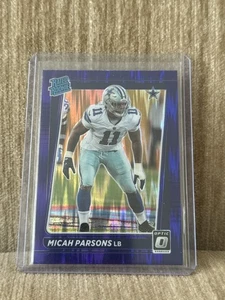 2021 Donruss Optic Football #245 Micah Parsons Rated Rookie Purple Shock RC - Picture 1 of 2