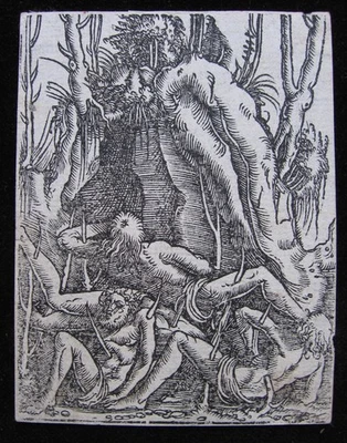 H Springinklee: Marter Zehntausend 1516/Martyrdom Ten Thousand Print Holzschnitt - Bild 1 von 2