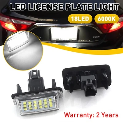 For 2012-2017 Toyota Camry LED License Plate Light Assembly Replacement White X2 - Image 1 of 4