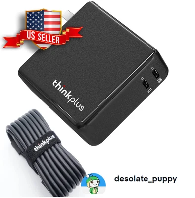 原装联想 Thinkpus GaN 135W 双端口 USB-C Type-C PD 3.1 充电器 — 第 1/4 张图片