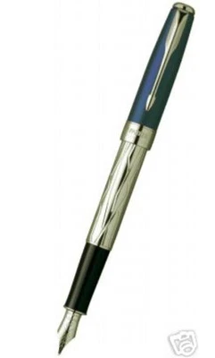 Caneta-tinteiro Parker Sonnet edição especial prata ouro 18 quilates média nova na caixa - Imagem 1 de 3