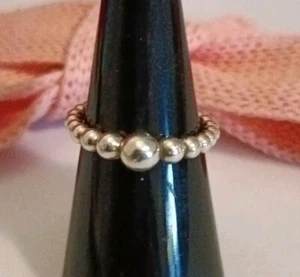 Genuine Pandora String Of Beads Ring Size 52 Vgc 925 Ale - Picture 1 of 6
