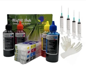 Refillable Ink Cartridge 822 XL +400ml Ink Epson Compatible WF4820 WF3820 WF4834 - Picture 1 of 3
