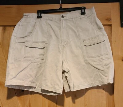 Pantalones Cortos Carga Vintage FADED GLORY Missy Talla 18 Caqui Tostado De Colección Y2K Tiro Alto Foto 1 de 4