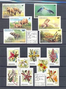 RWANDA 50  STAMPS CV € 74    FLORA /FAUNA  **  MNH  VF - Picture 1 of 3