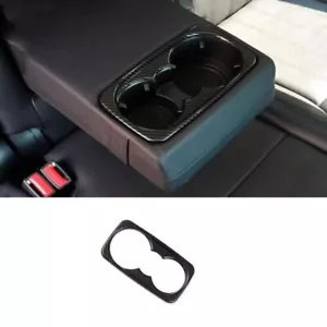Carbon Fiber 2012-2016 Rear Armrest Cup Holder Cover Trim For Benz ML GL Steel - Picture 1 of 8
