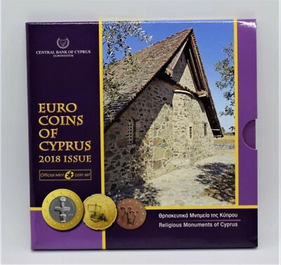 Cyprus 2018 -  BU Euro Coins Set in a three-ply brochure - Image 1 of 4