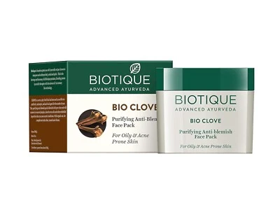 Biotique Bio Clove Oil Control Anti- Blemish Face Pack (75gm), - Image 1 of 4