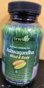 Irwin Naturals Extra Strength Ashwagandha Mind & Body Support - Picture 1 of 6