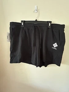 NWT Columbia Women's Trek French Terry 5" Shorts Black Size XXL - Picture 1 of 6