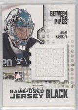 2009 ITG Between the Pipes Game Used Material Jersey Black /130 Evgeni Nabokov
