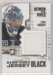 2009 ITG Between the Pipes Game Used Material Jersey Black /130 Evgeni Nabokov
