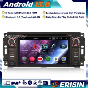 8-Kern DAB+CarPlay Android 13 Autoradio GPS Jeep Compass Wrangler Chrysler Dodge - Bild 1 von 21