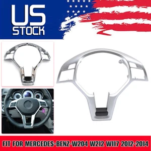 Cubierta de ajuste de volante cromada para Mercedes Benz W204 W207 W212 EE. UU. - Imagen 1 de 8