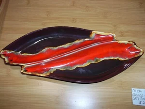 MCM Vintage Brown & Orange Dish - Picture 1 of 3
