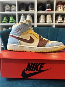 Jordan 1 mid Maison Chateau Rouge Fearless - UK 8 - Picture 1 of 7