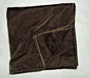 CRATE & BARREL CAFE NOIR BROWN (1) VELVET ZIPPERED THROW PILLOW COVER 20 X 20 - Picture 1 of 8