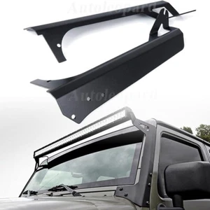 Soporte de montaje de parabrisas para Jeep Wrangler 1997-06 TJ 52" barra de luz recta - Imagen 1 de 10