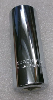 PROTO 15/16 SAE 1/2" Drive 6pt Deep Socket 5330H #676Q - Image 1 of 4
