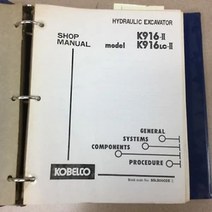 Kobelco K916 &LC II OFFICINA ASSISTENZA RIPARAZIONE MANUALE ESCAVATORE IDRAULICO KOBE ACCIAIO 89 - Foto 1 di 5