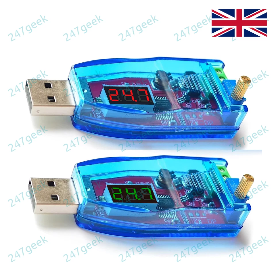 🇬🇧 USB Boost Buck Converter Output 1v - 24v Step UP / Down Power Supply Module