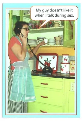 Open Happy Birthday Greeting Card for Her Female Humour Phone Sex Humorous Joke - Image 1 of 4