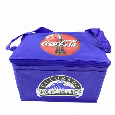 Colorado Rockies Coca-Cola Soft Sided Insulated Lunch Box MLB Lunch Bag VTG Cover